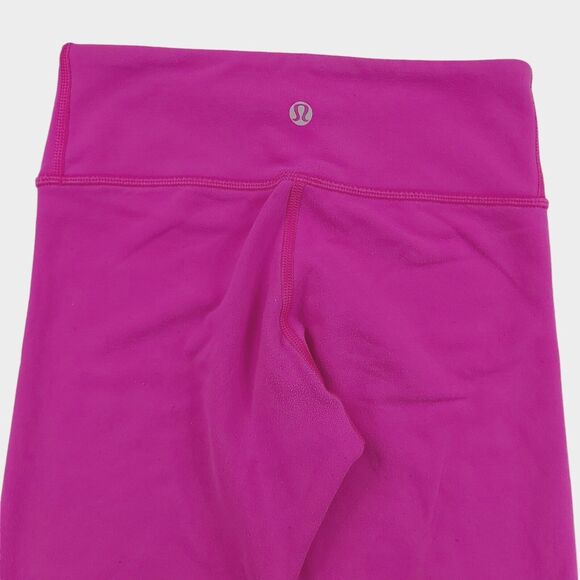 Lululemon Reversible Wunder Under Crop Leggings Womens 2 Black Pink Gym Yoga - Picture 6 of 12